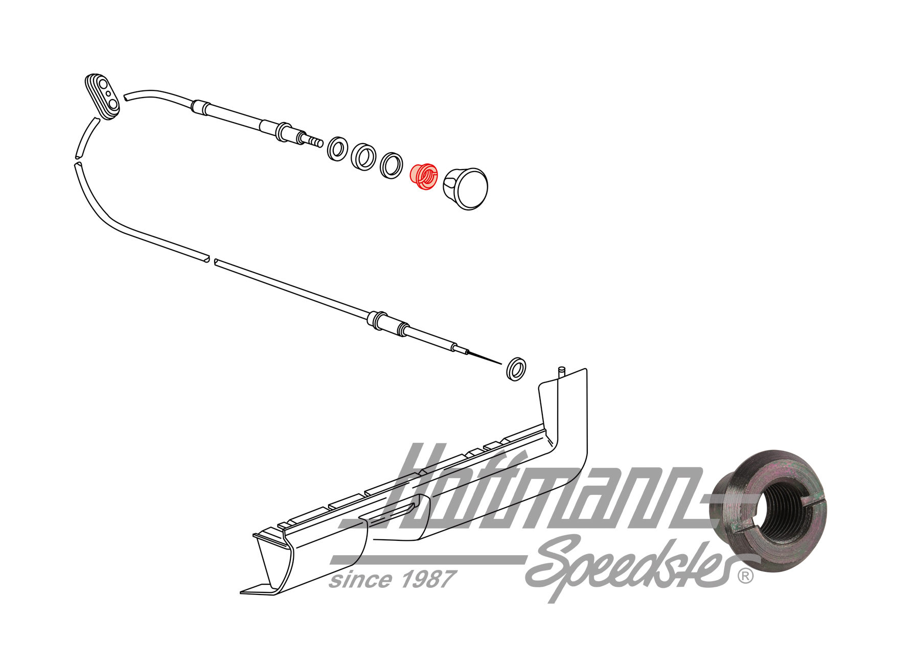 Bundmutter, Starterzug, Bus T3, 81-85 | 861 711 509 | 307-5780-14