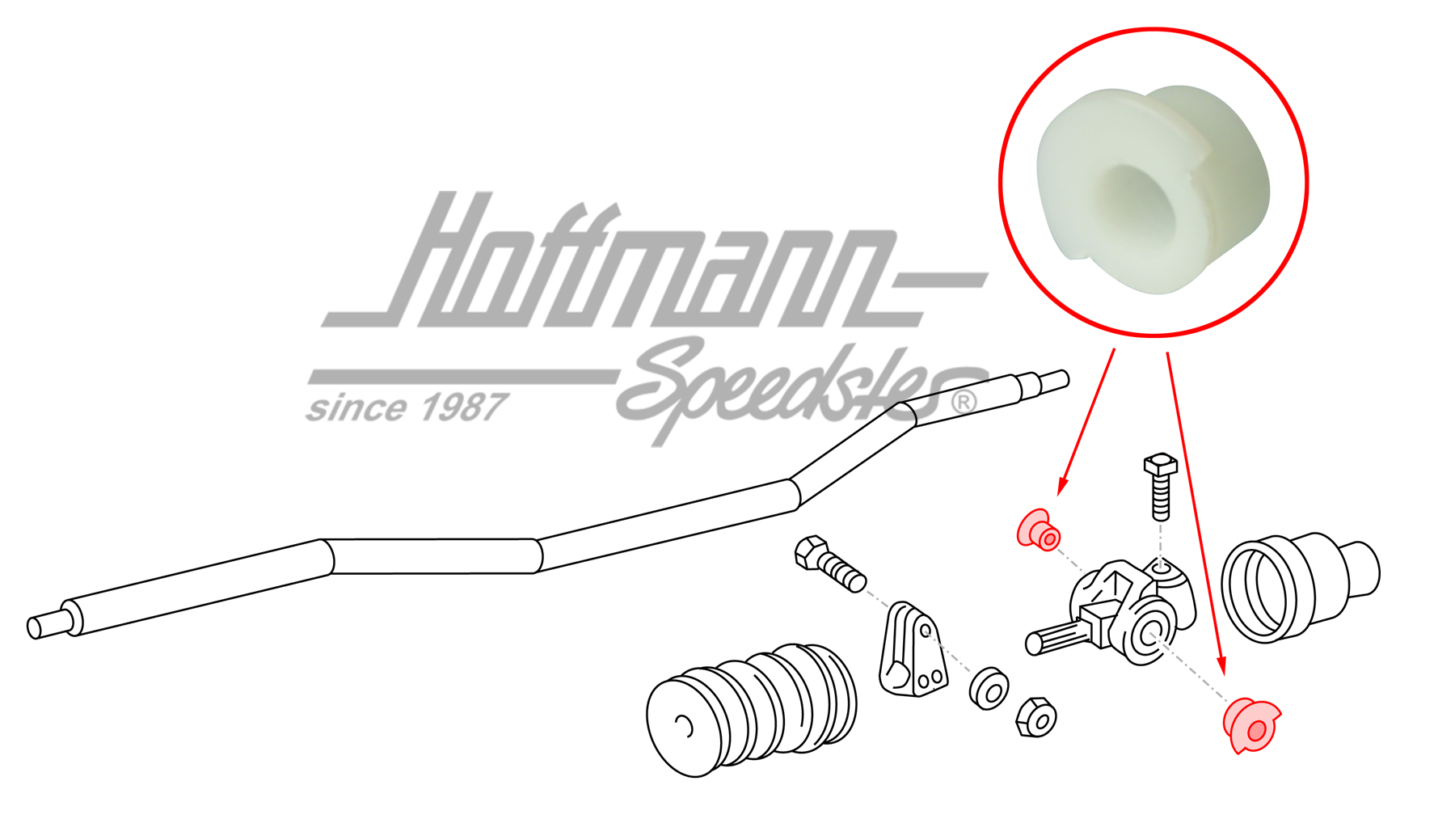 Buchse, Schaltstangenkupplung, 356/911