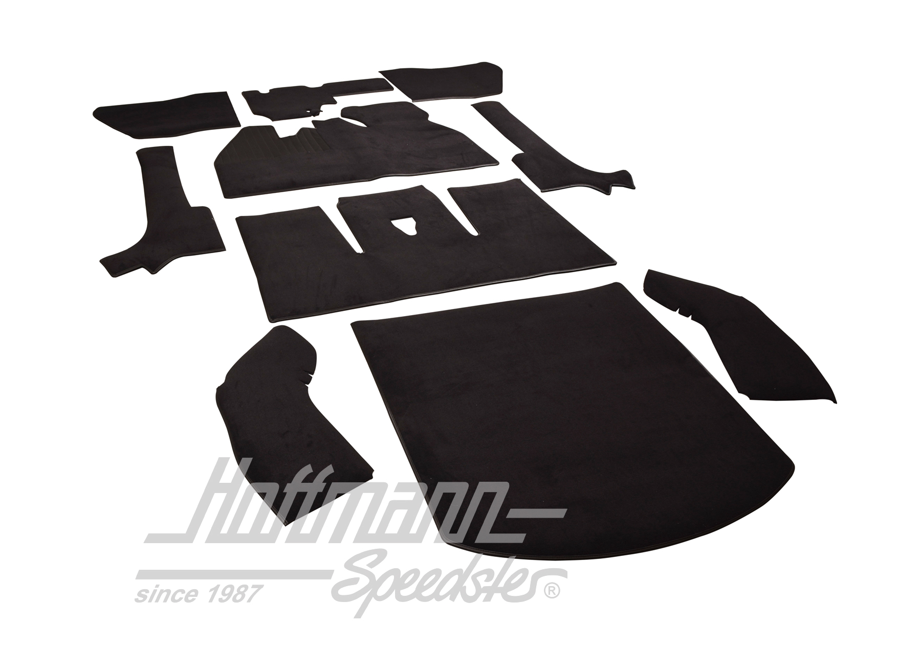 Teppichsatz für Cabrio, 8.66-7.70, schwarz