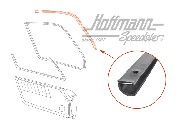 Türdichtung, A-Säule, 86-93, links