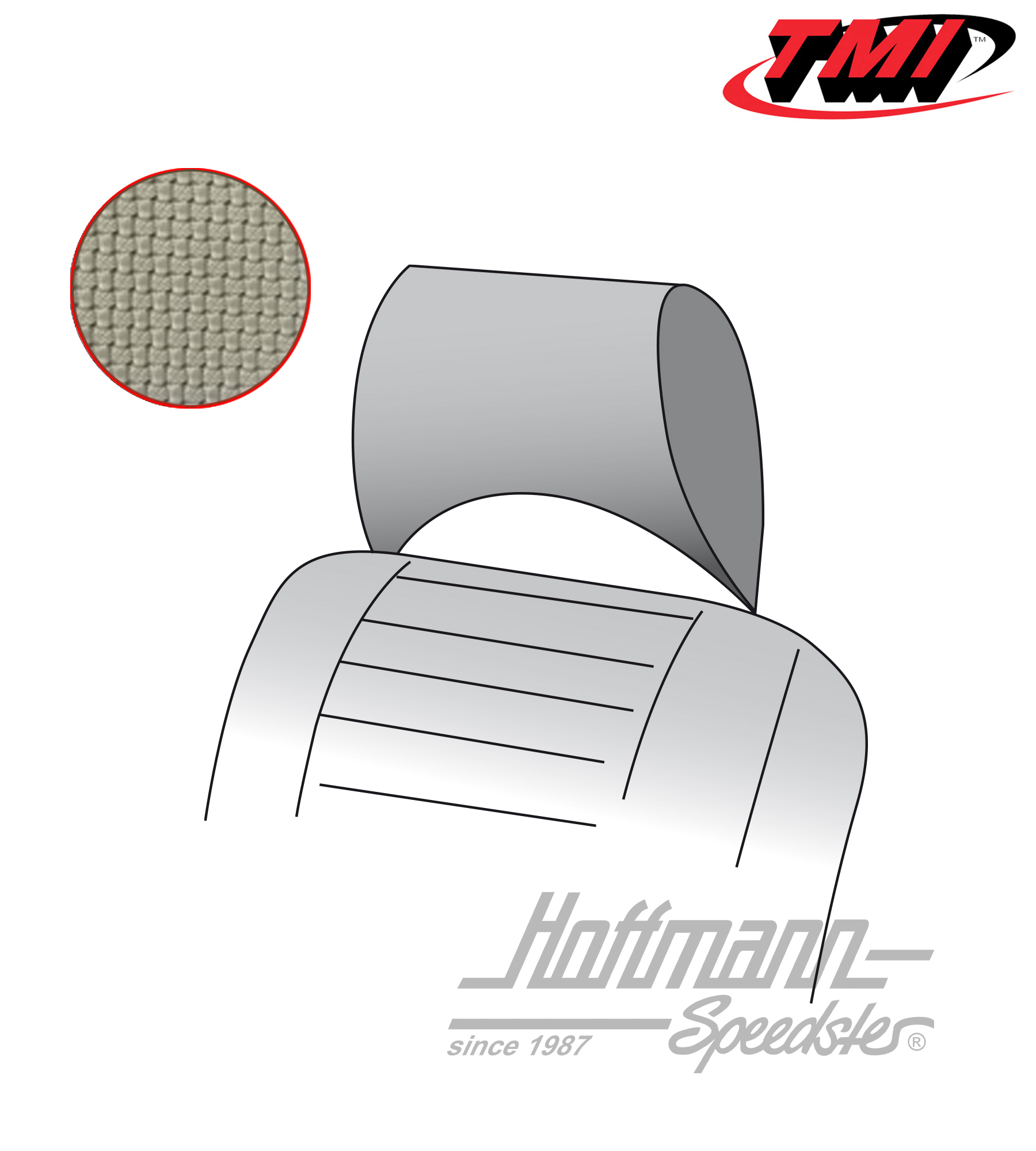 Kopfstützenbezüge, Bus T2, 73-76, grau | 43-2130-06 | 098-0641-35