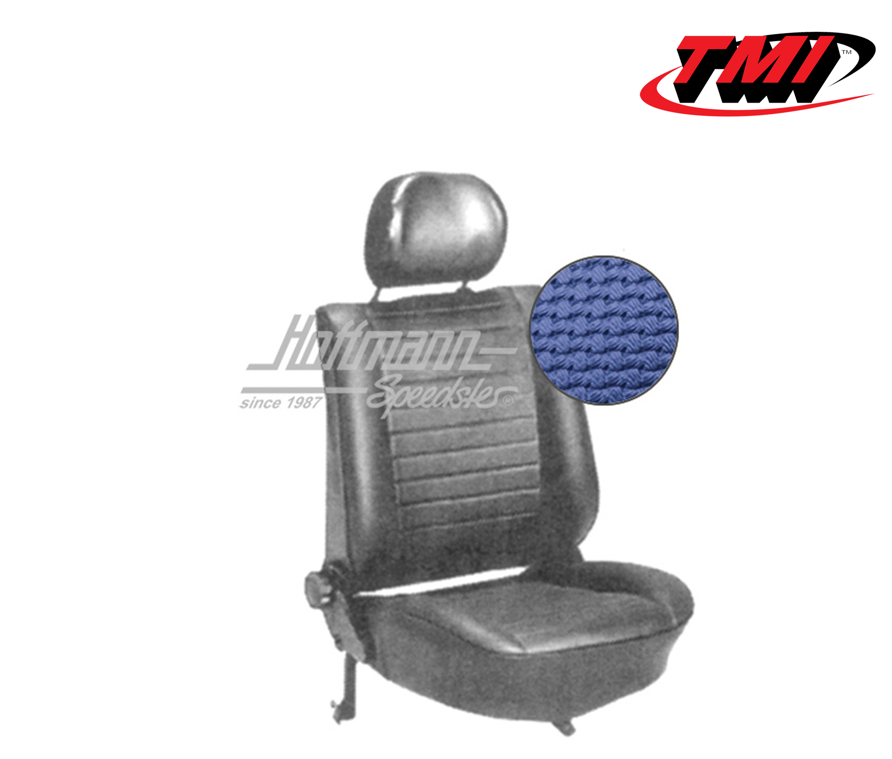Sitzbezüge, Cabrio, 76-, Korbmuster, blau | 43-1328-08 | 055-6420