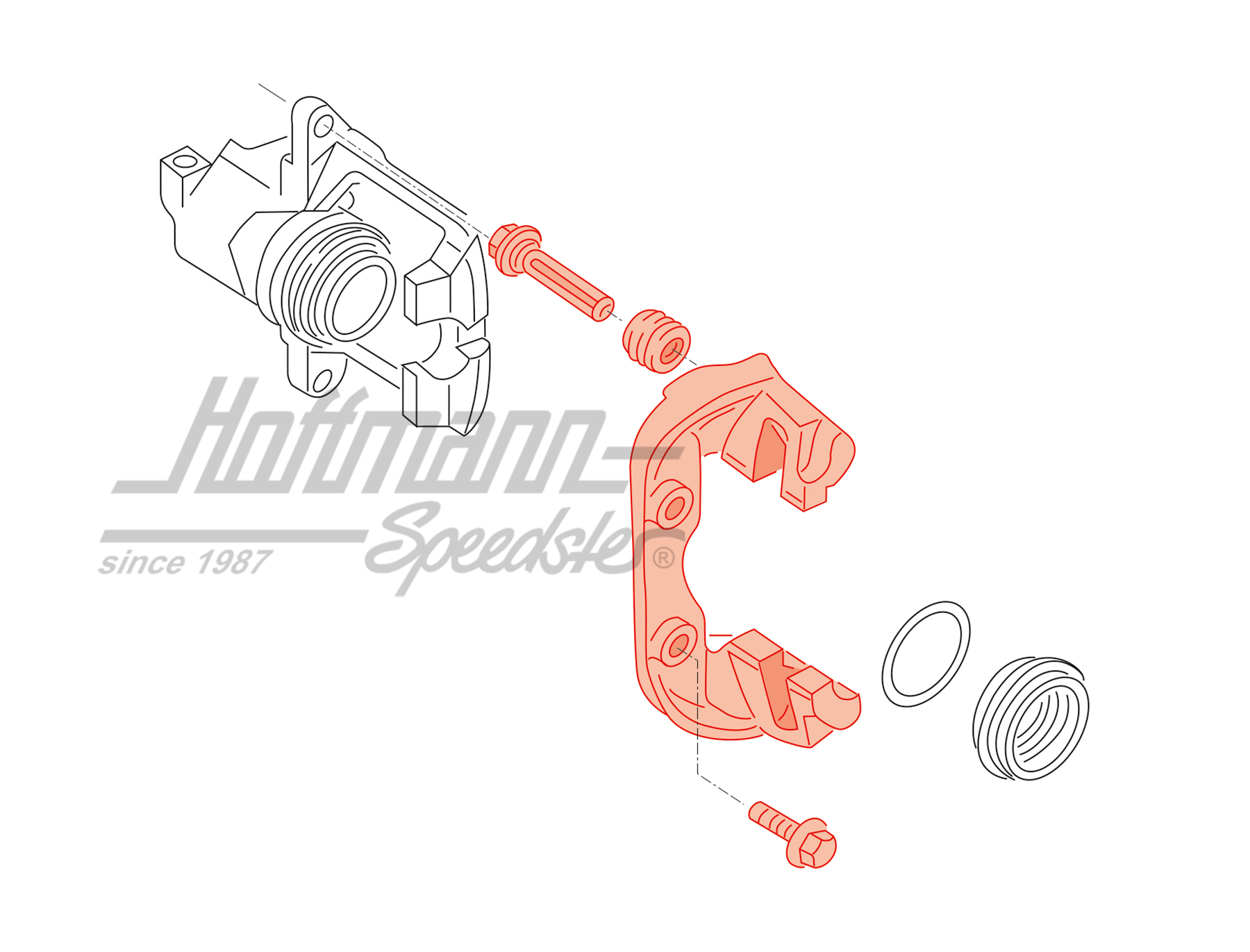 Bremsträger, Bus T3, 8.86-7.92, li./re.