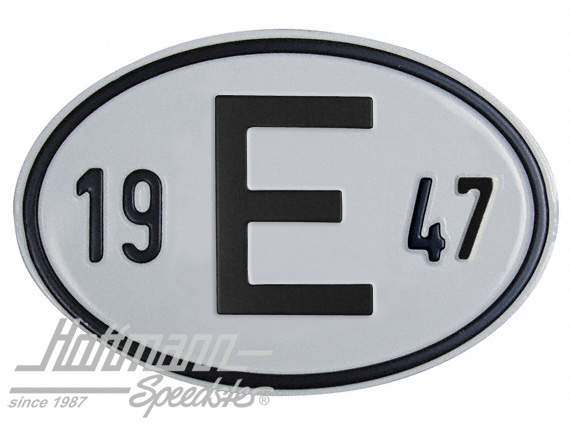 Nationalitätsschild "E", "1947", Alu |  | 020-2403-47