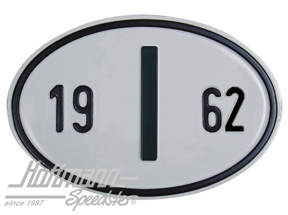 Nationalitätsschild "I", "1962", Alu |  | 020-2402-62