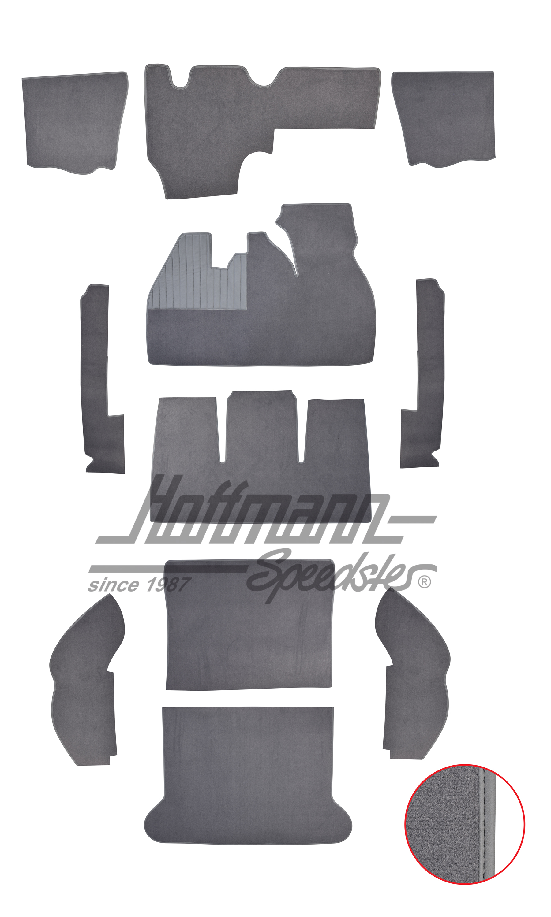 Teppichsatz für Limousine, 8.61-7.68, grau |  | 026-5423