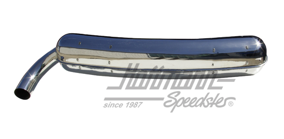 Sportauspuff, Edelstahl, 1x70mm, 73-75