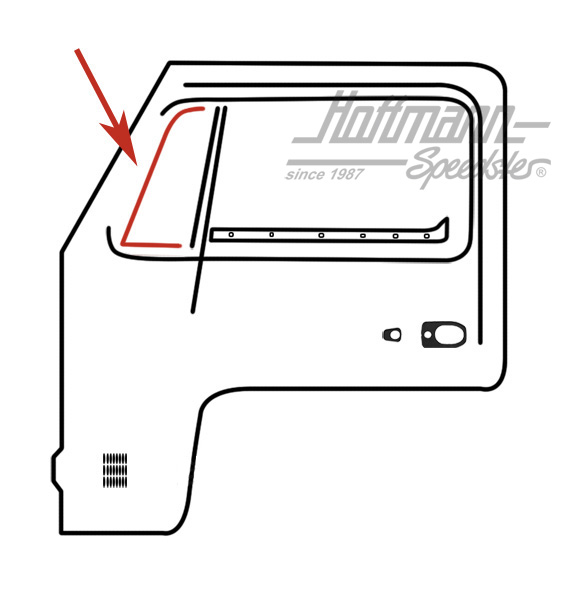 Drehfensterdichtung, Bus T2, 8.67-, li. | 241 837 625 | 090-6161