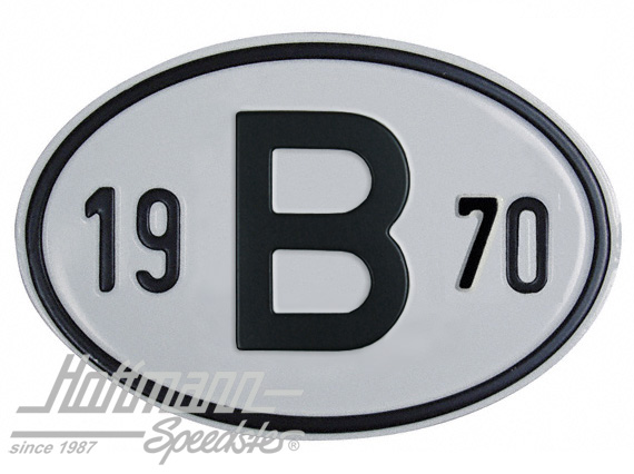 Nationalitätsschild "B", "1970", Alu |  | 020-2397-70