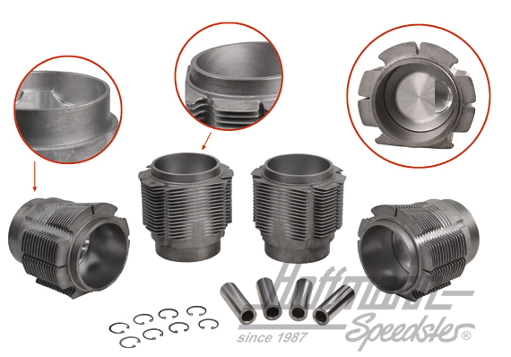 Kolben+Zylinder, 356C/912, 83.5mm, JE(B) | 008 11 83P JE | 505-0654