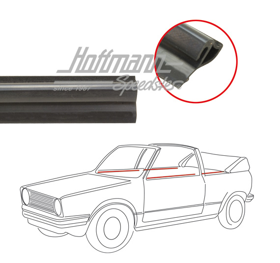 Türschachtdichtung, innen, v/h, li/re | 155 837 475 C | 180-4052
