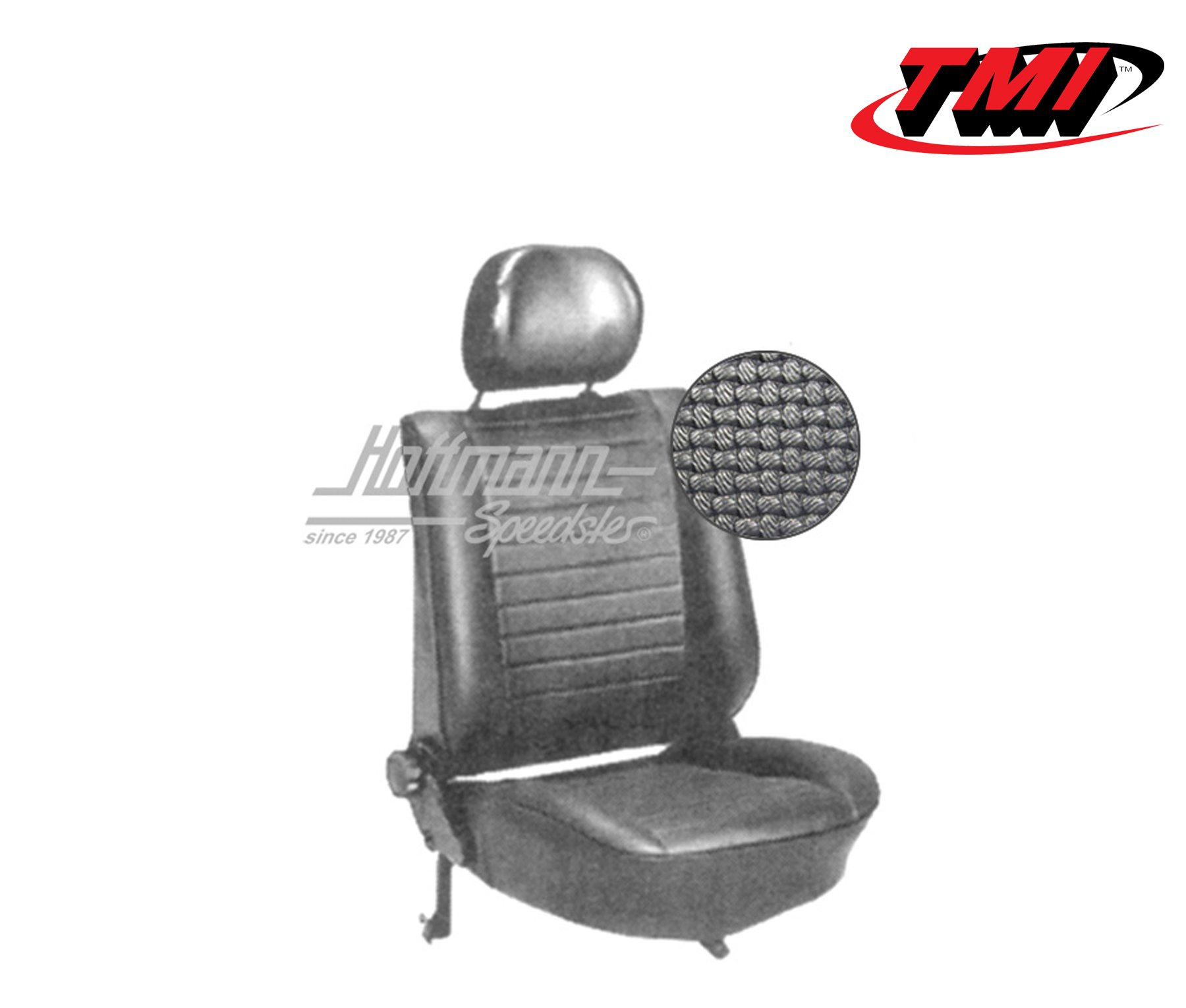 Sitzbezüge, Cabrio, 76-, Korbmuster, schwarz | 43-1328-01 | 055-6440