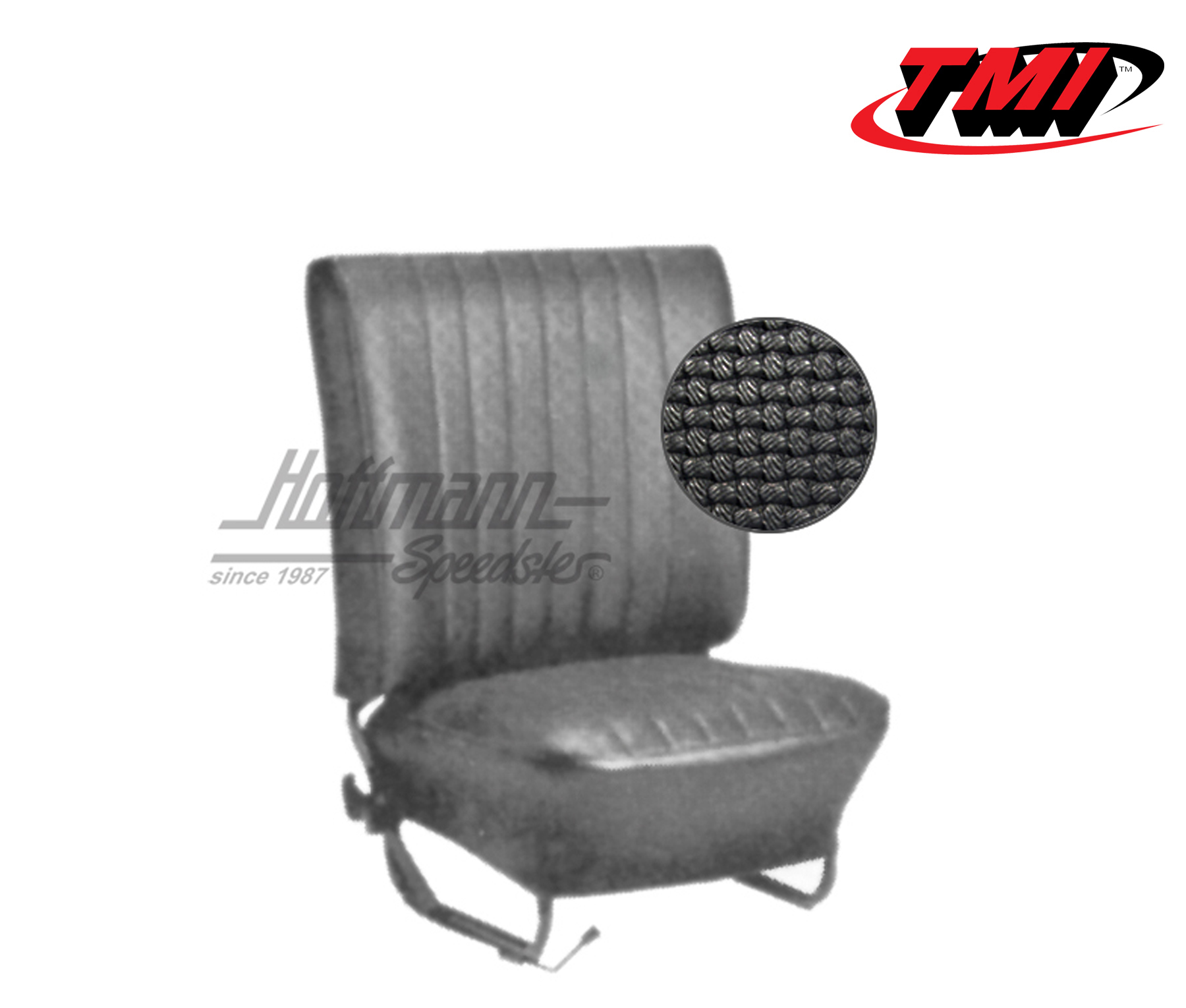 Sitzbezüge, Cabrio, 67-72, Korbmuster, schwarz | 43-1330-01 | 055-6940