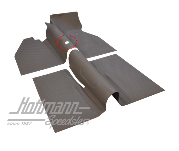 Gummiabdeckung, Bodenplatte,8.67-72,grau | 113 863 703 KGY | 020-0026-04