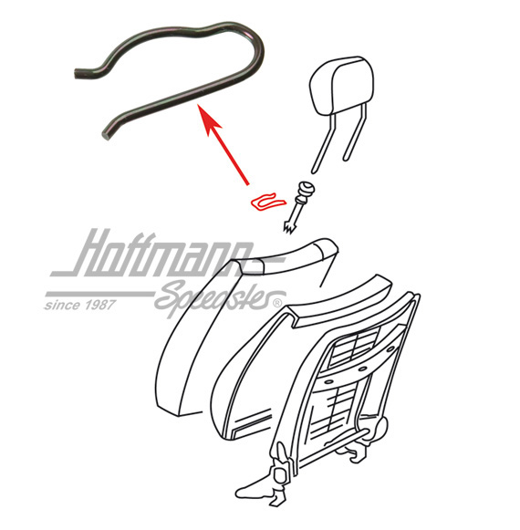 Klammer, Kopfstützenbefestigung | 443 881 743 | 180-2291