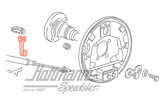 Distanzstück, Handbremsseil, Golf 1/2