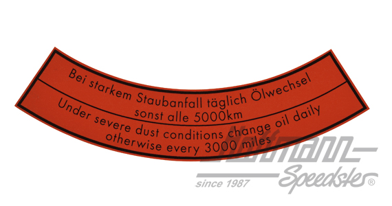 Aufkleber "Ölwechsel", Luftfilter, -7.67 | AC 853 961 | 021-0195