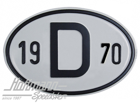 Nationalitätsschild "D", "1970", Alu |  | 020-2396-70