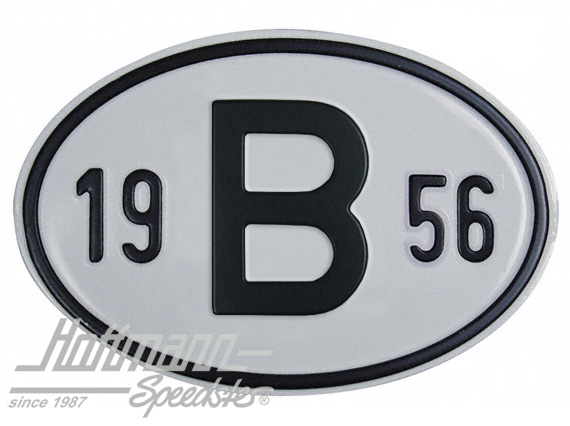 Nationalitätsschild "B", "1956", Alu |  | 020-2397-56