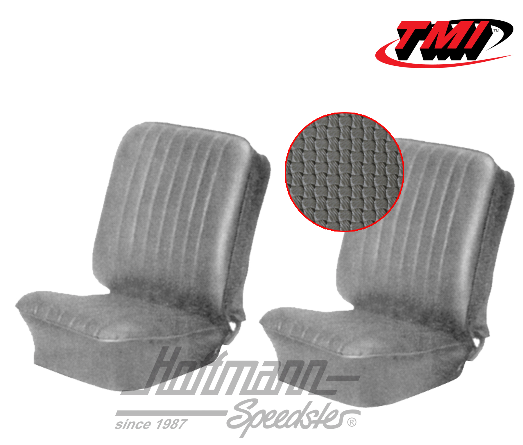Sitzbezüge, Karmann, vorne, 55-60, grau | 43-1501-06 | 066-0065-35