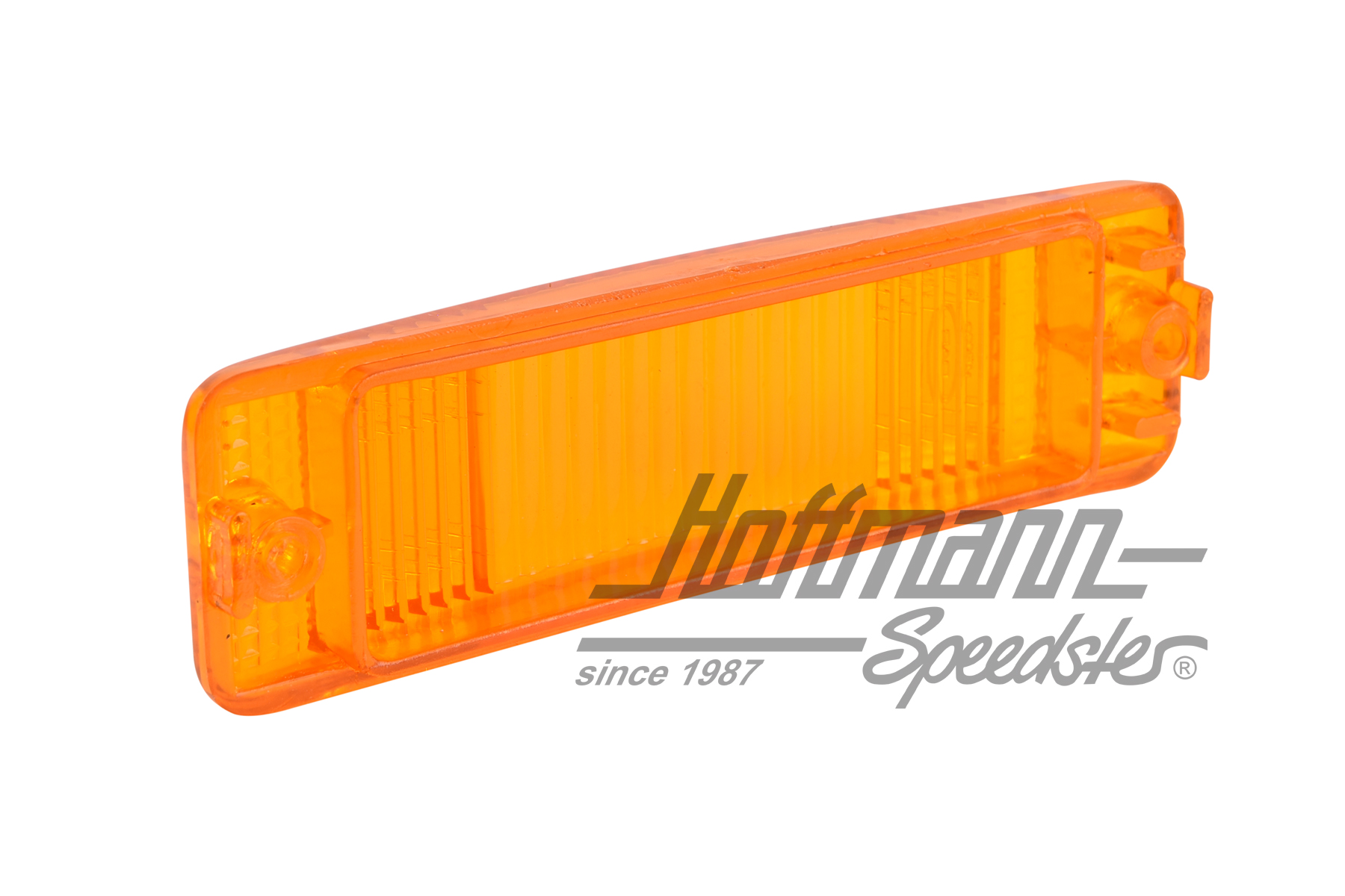 Blinkerglas, gewölbt, orange, Export