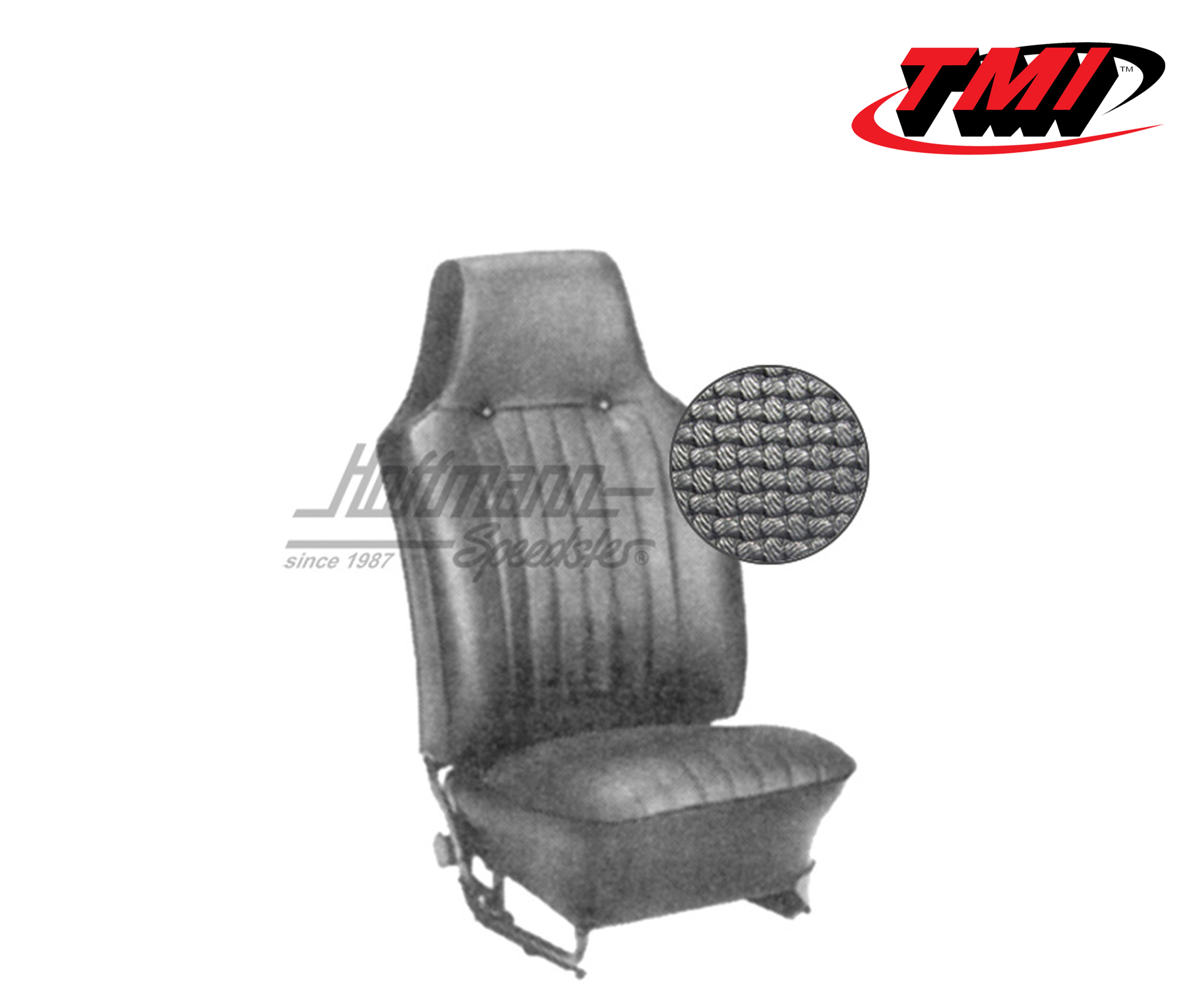 Sitzbezüge, Cabrio, 67-69, Korbmuster, schwarz | 43-1324-01 | 055-6740