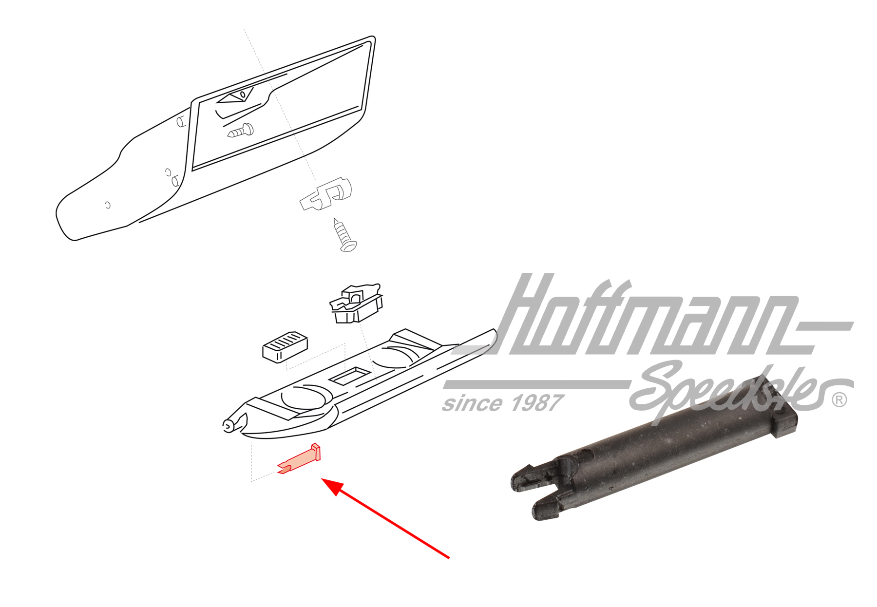 Scharnierstift, Handschuhfachklappe | 701 857 169  01C | 408-5610-30
