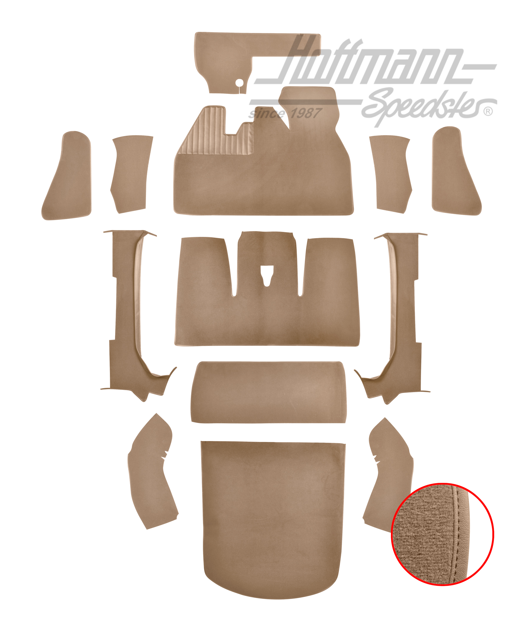 Teppichsatz für Cabrio, 1302, beige |  | 026-6025