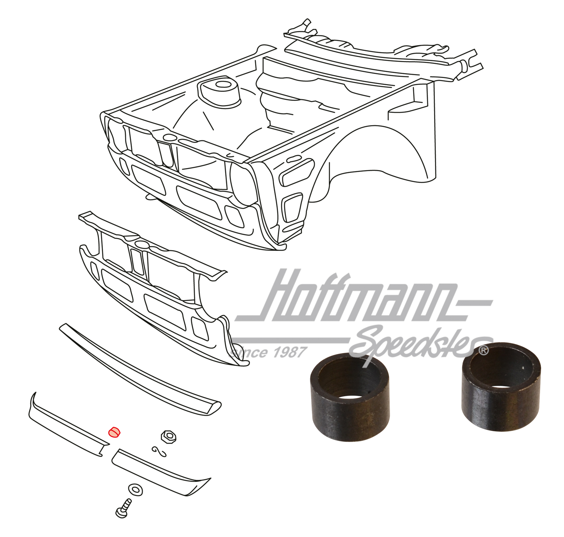 Distanzhülsen, Golf 1 GTI, Spoiler | 531 805 917 | 180-0482-10