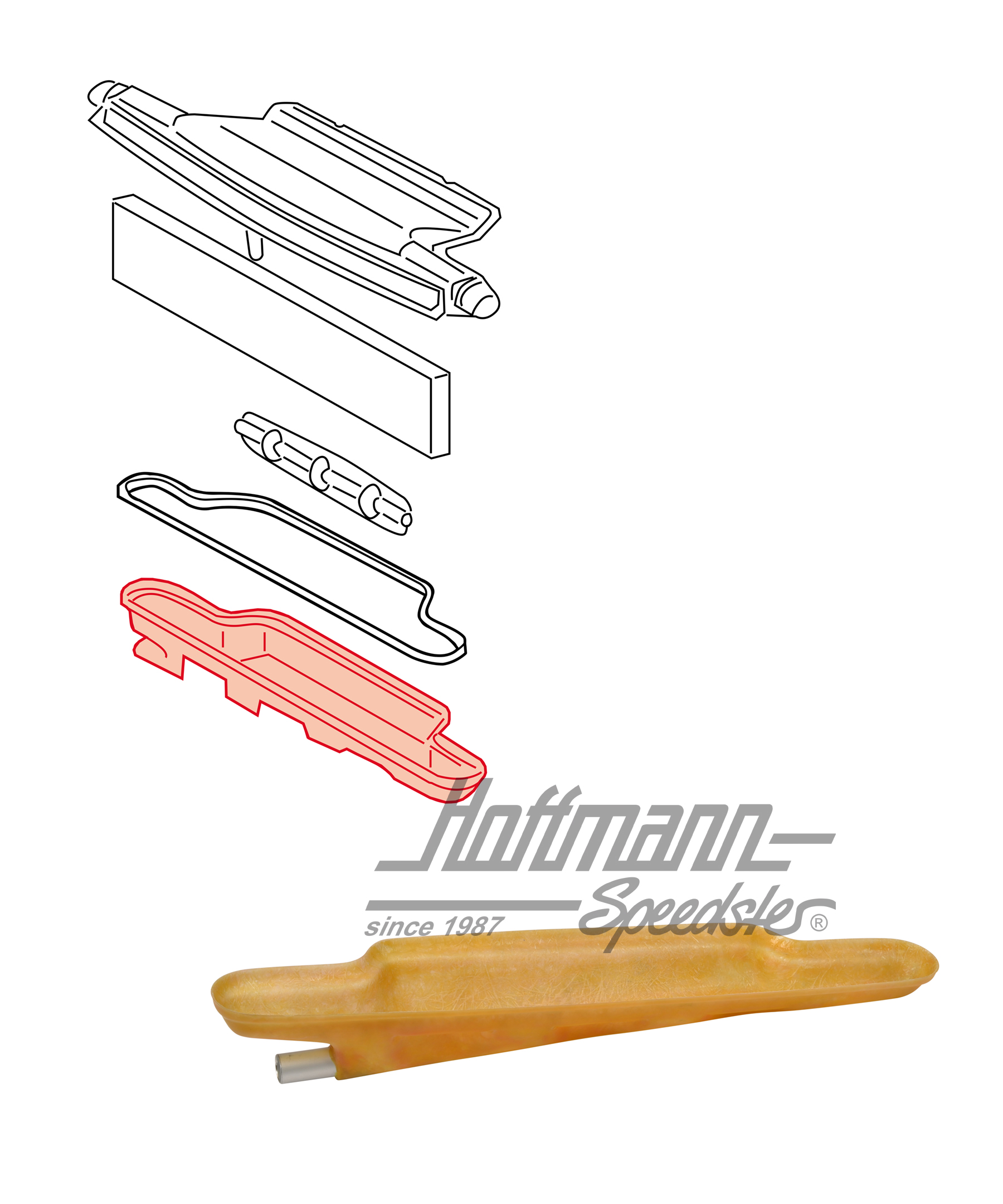 Wasserauffangschale, Lüfterkasten, vorne