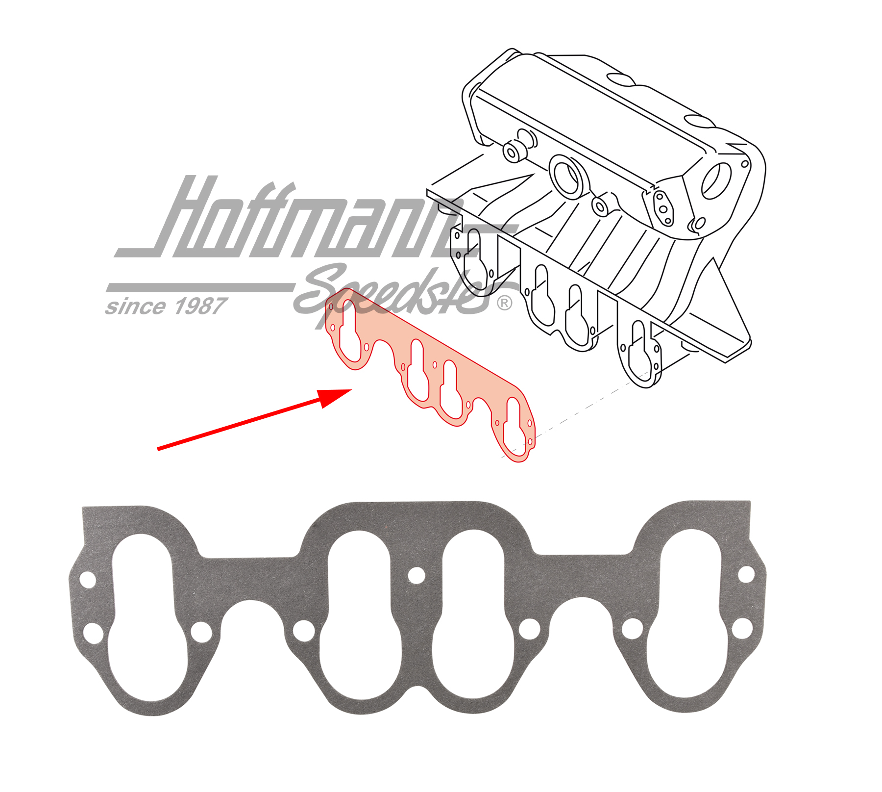 Dichtung, Saugstutzen, 2.0, Benziner | 048 129 717 A | 401-1120