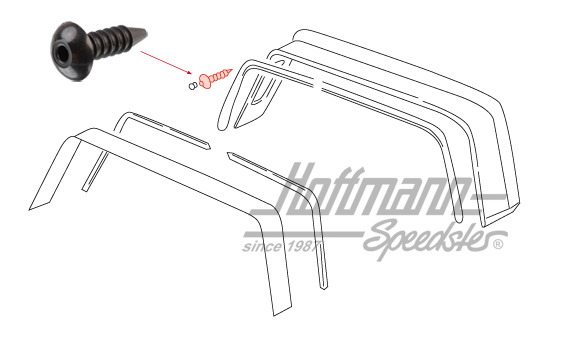 Stopfen, Dichtung Targabügel, 74-98
