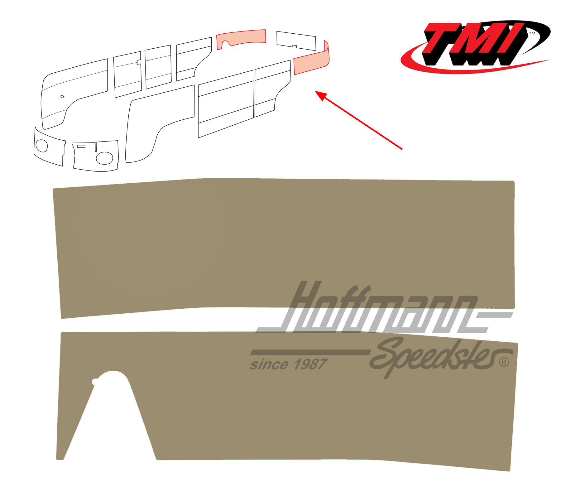 Seitenverkleidungen, hinten, 55-62,beige | 10-2141-14 | 098-0582-05