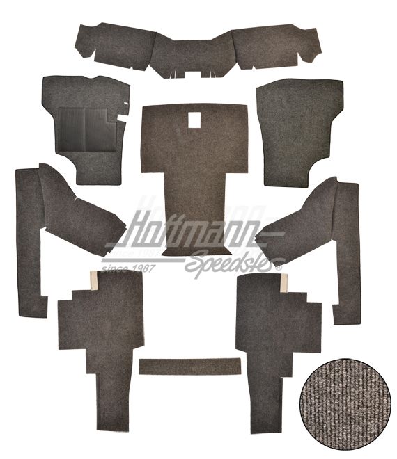 Teppichsatz, anthrazit, Bus T3 WBX | CK7292A Charcoal Narrow Weave | 360-0900-12