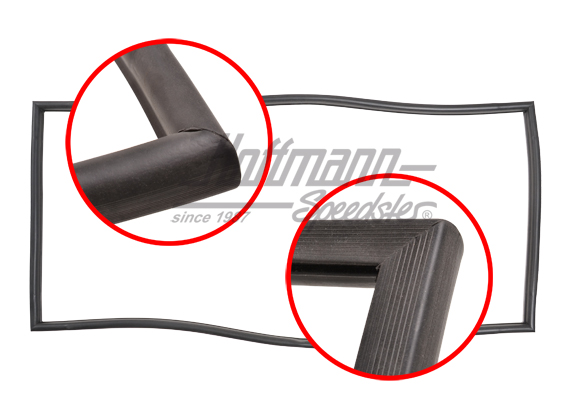 Motorklappendichtung, Bus T1,55-67,Top Q | 211 827 711 | 089-0300-06