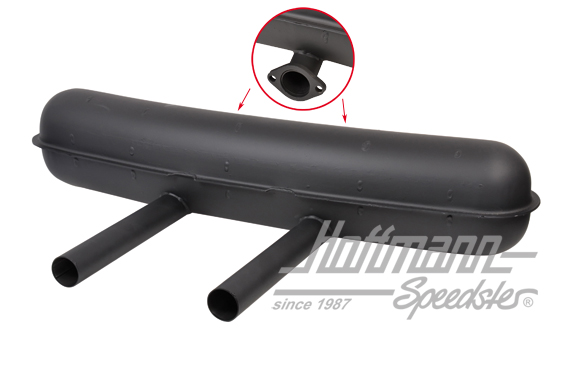 Sportauspuff, Stahlblech, 2x50mm, 66-73