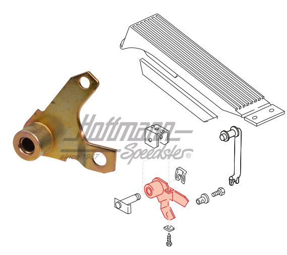 Hebel, Druckstange, Gaspedal, Bus T3 | 251 721 507 A | 307-5818-06