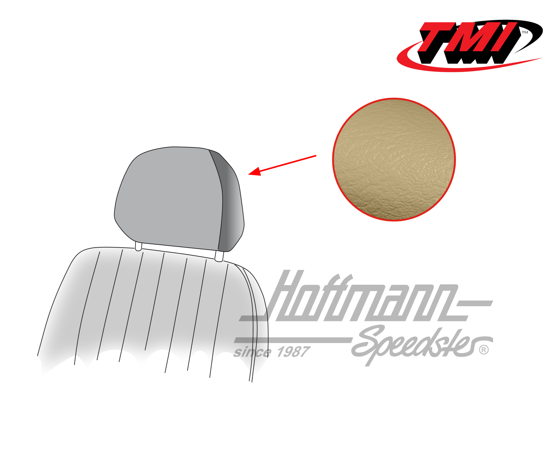 Kopfstützenbezüge, Karmann, 68-74, beige | 43-1530-14 | 066-0079-30