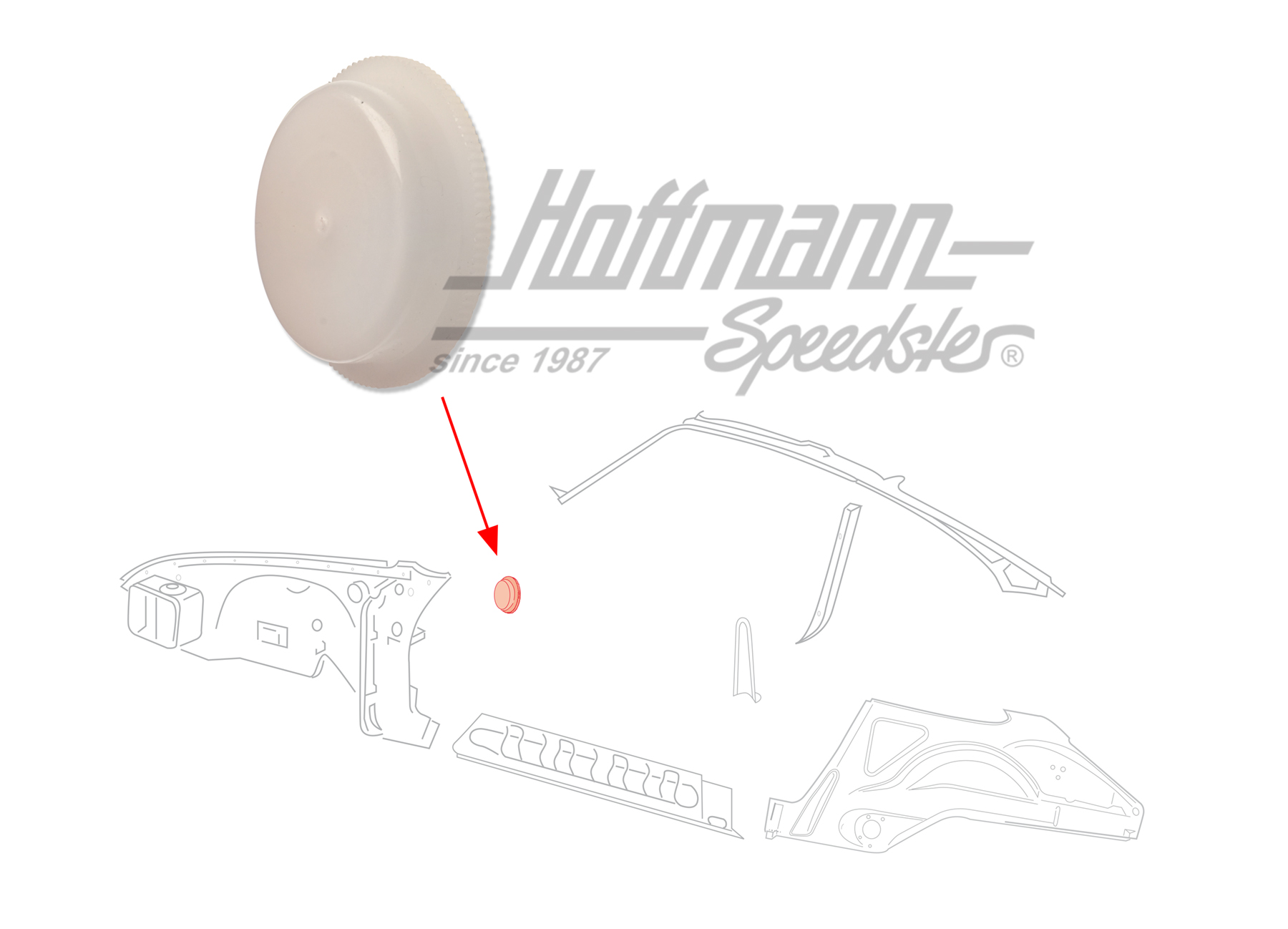 Stopfen, A-Säule, 911/912, 65-89