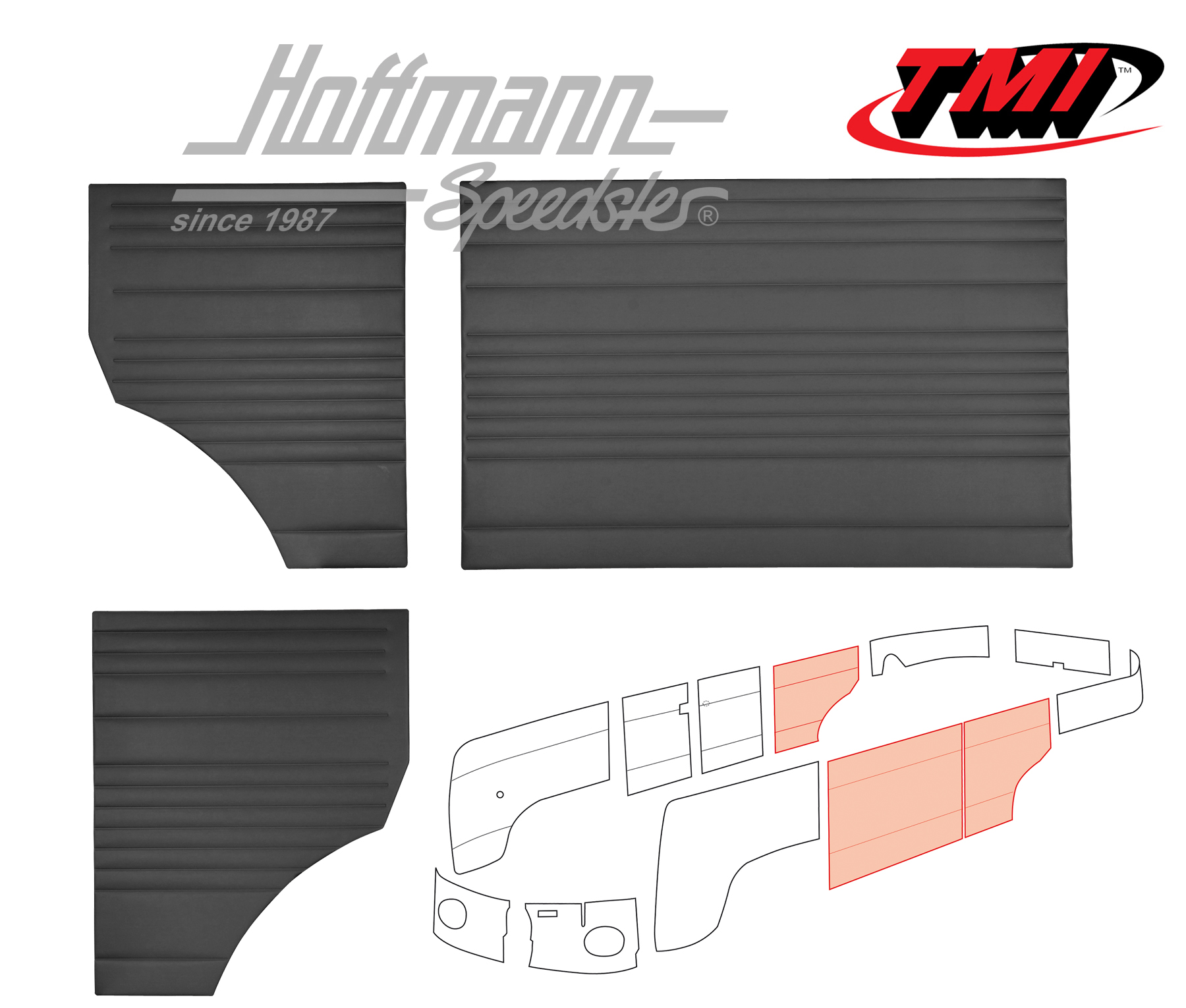 Seitenverkleidungen, Mitte, -62, schwarz | 10-2112-11 | 098-0576-01
