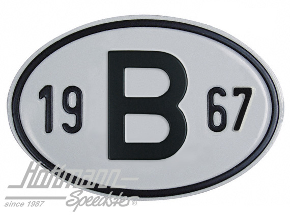 Nationalitätsschild "B", "1967", Alu |  | 020-2397-67