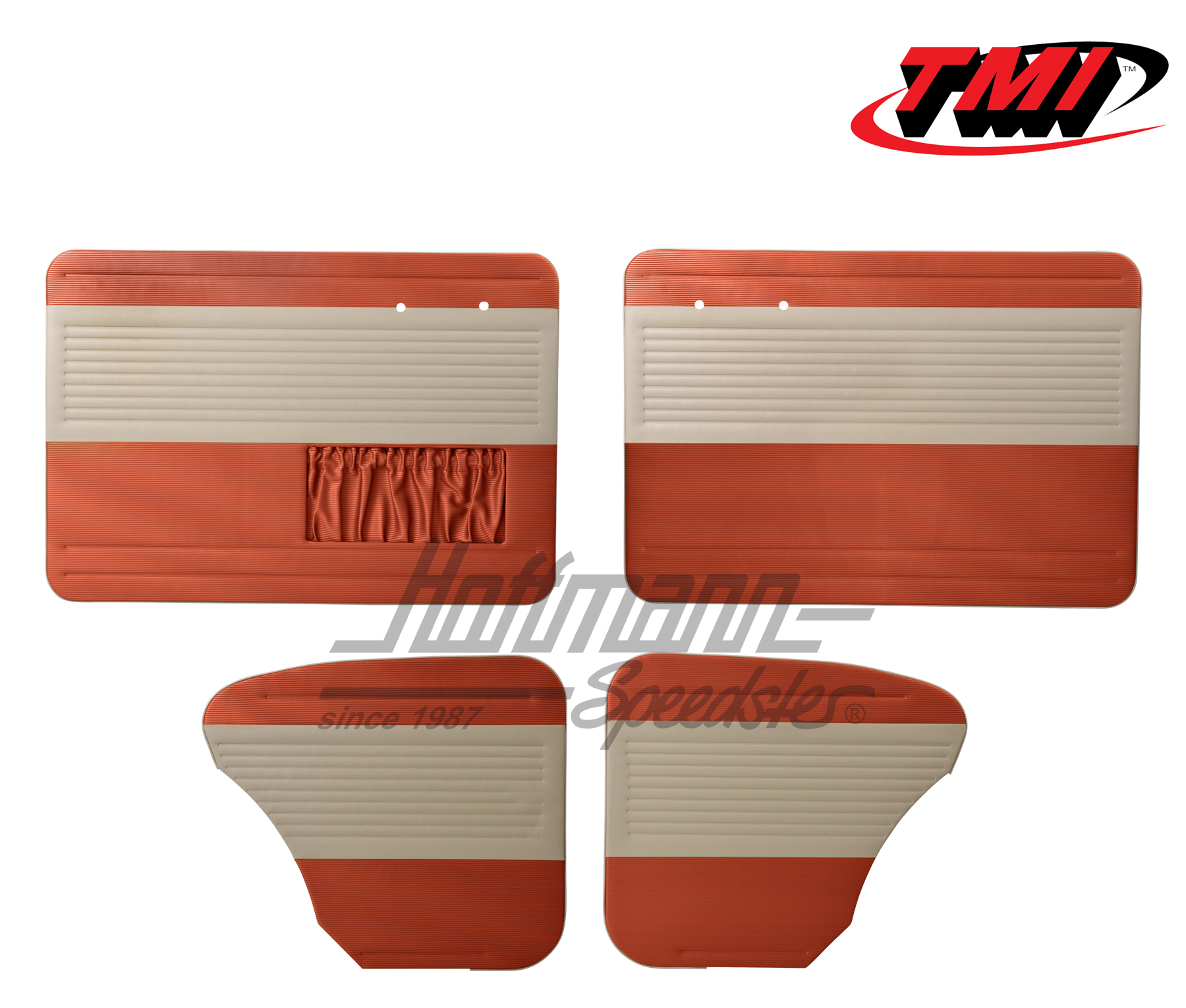 Tür- und Seitenverkleidungen, Limousine, 55-64, altweiß/altrot | 19-1122-23-15 | 055-7504-07