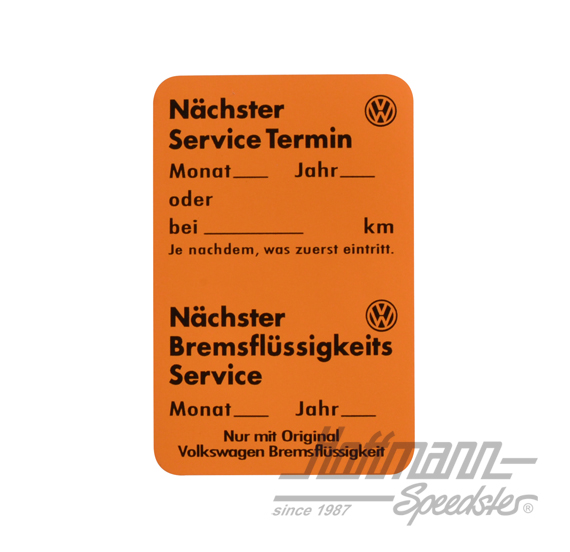 Service Aufkleber, Volkswagen, orange | ZCP 902 673 | 021-0199-95