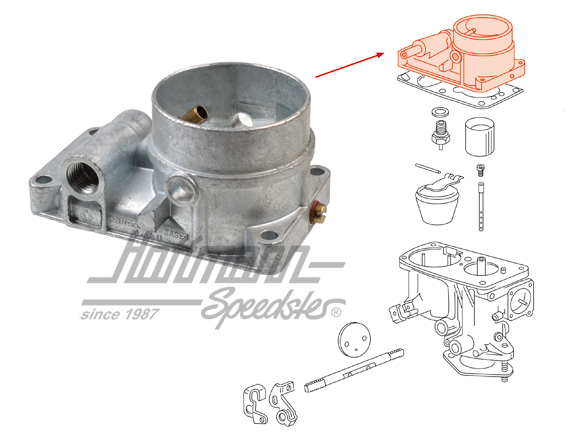 Vergaserdeckel, oben, 28PCI (nackt) | 111 129 109 B | 020-1315-08
