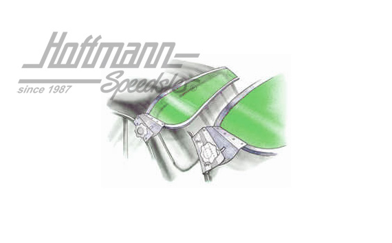 Sonnenschute, Karmann Coupé, grün | 0486-142 | 060-7001