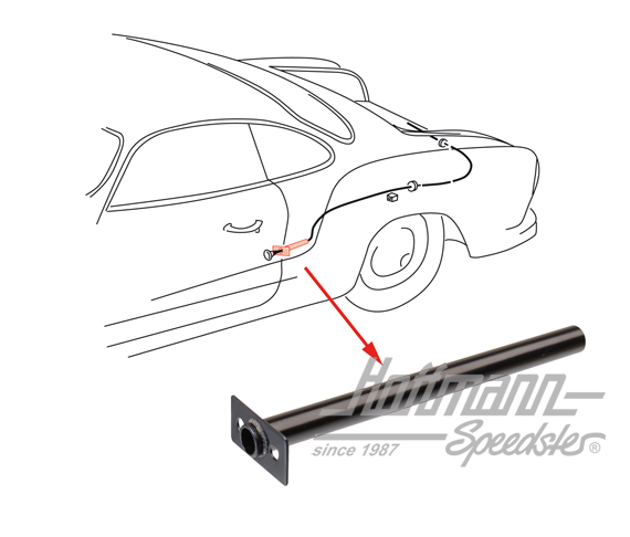 Rohr, Haubenzug hinten, 66-74 | 141 827 549 | 066-1300-03