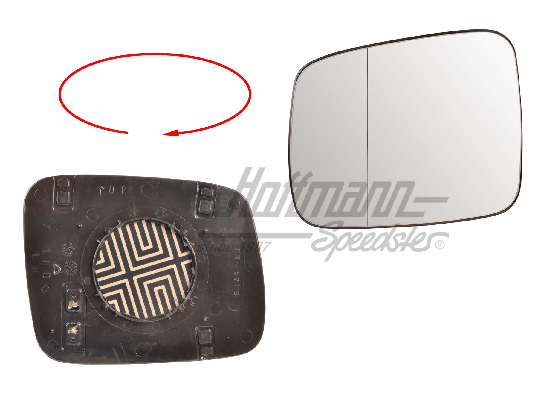 Spiegelglas, elektrisch, asphärisch,li. | 701 857 521 Q | 408-6713-11