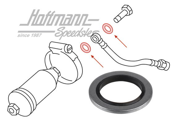 Dichtring, Benzinfilter, GTI/16V | 049 133 696 B | 110-2350-20