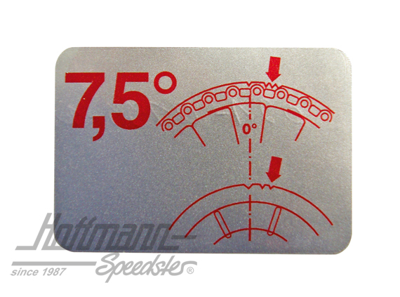 Aufkleber "Zündzeitpunkt 7.5°", Typ 1 | 111 100 173 A | 021-0199-10