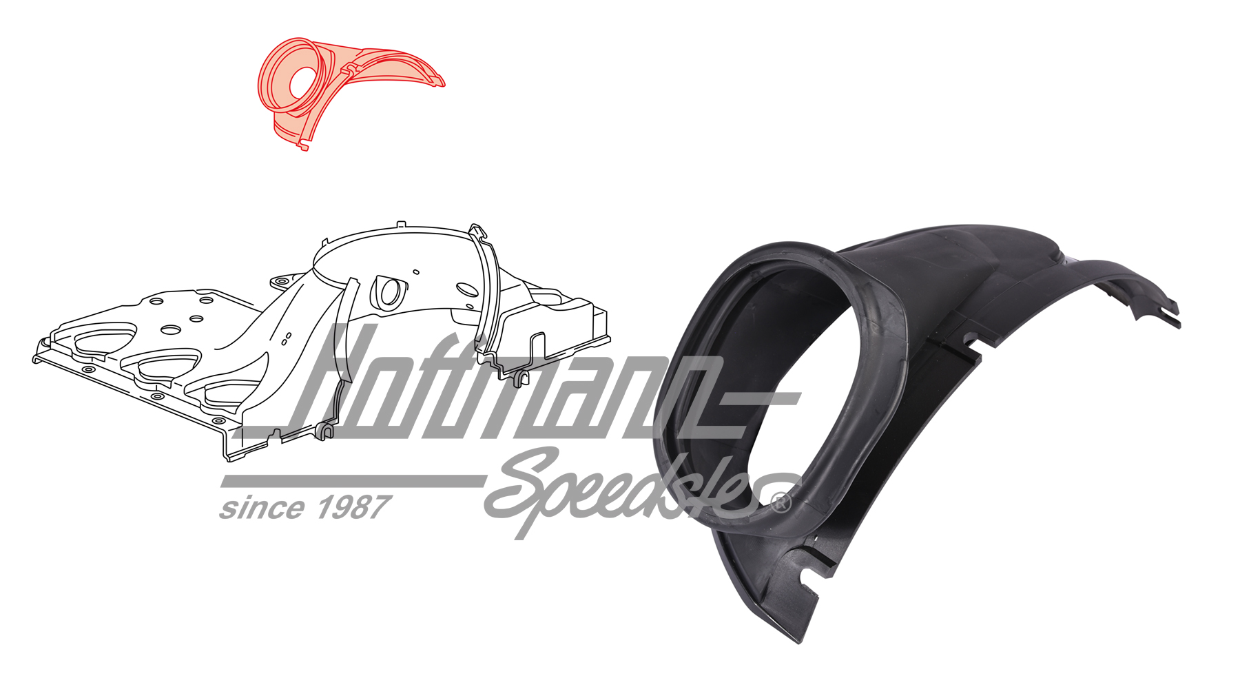 Luftführung, Motorblech, oben, 964/993 | 964 106 403 02 | 530-4050